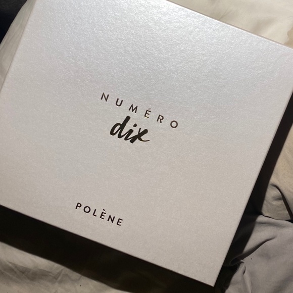 Polene Numero Dix Shoulder Bag - EDITION TEXTURED CHALK - Picture 2 of 10